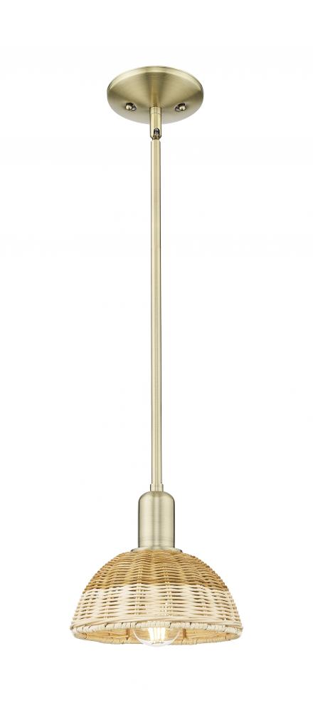 Natural Ballston Dome - 1 Light - 6 inch - Antique Copper - Mini Pendant