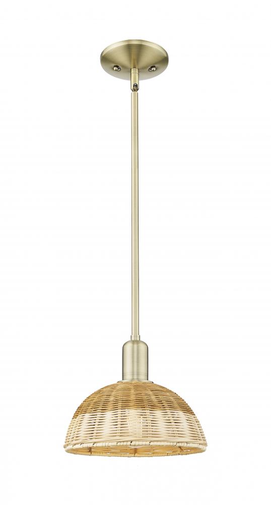 Natural Ballston Dome - 1 Light - 6 inch - Oil Rubbed Bronze - Mini Pendant