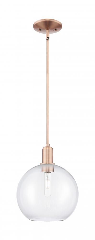 Athens - 1 Light - 10 inch - Antique Copper - Stem hung - Mini Pendant