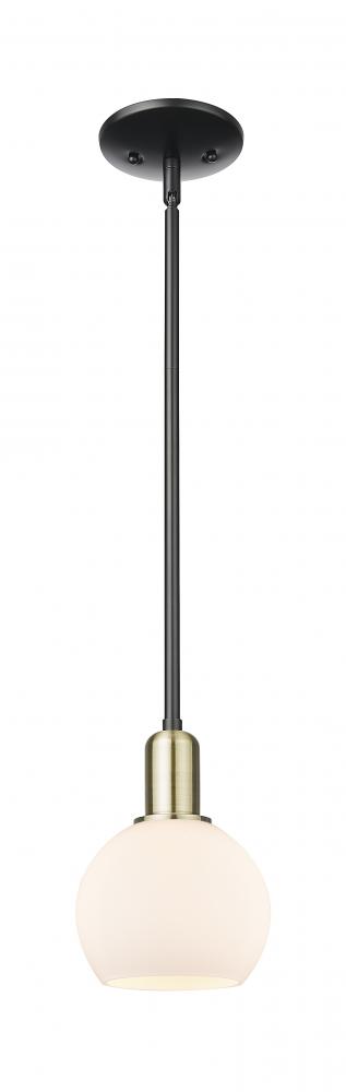 Athens - 1 Light - 6 inch - Black Antique Brass - Stem hung - Mini Pendant