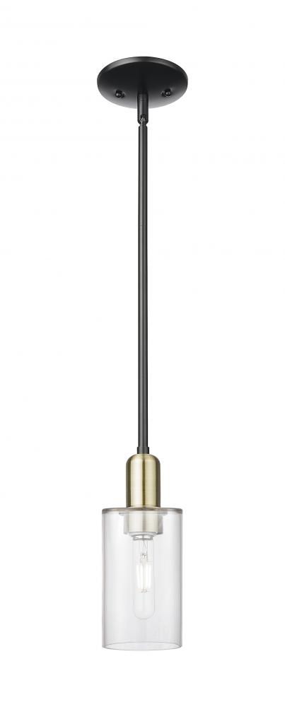 Clymer - 1 Light - 4 inch - Black Antique Brass - Stem hung - Mini Pendant