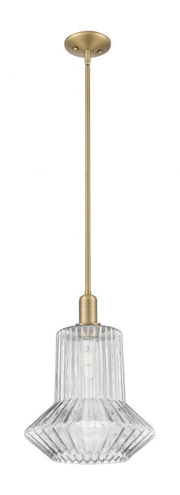 Springwater - 1 Light - 12 inch - Satin Gold - Stem hung - Mini Pendant