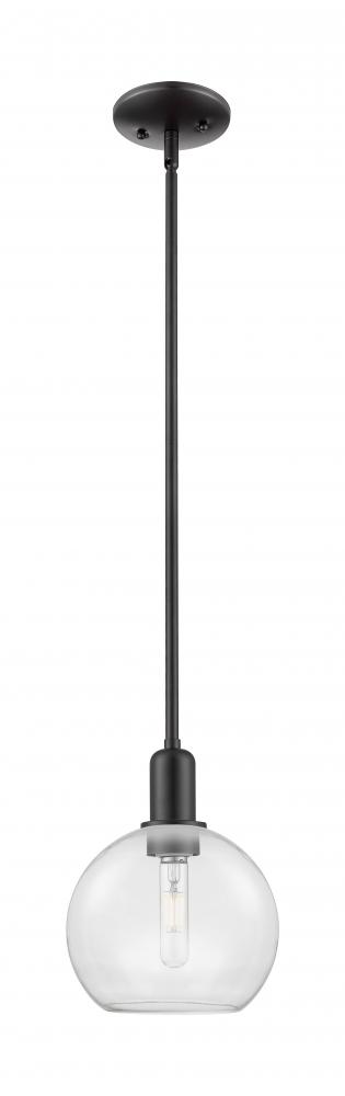 Athens - 1 Light - 8 inch - Matte Black - Stem hung - Mini Pendant