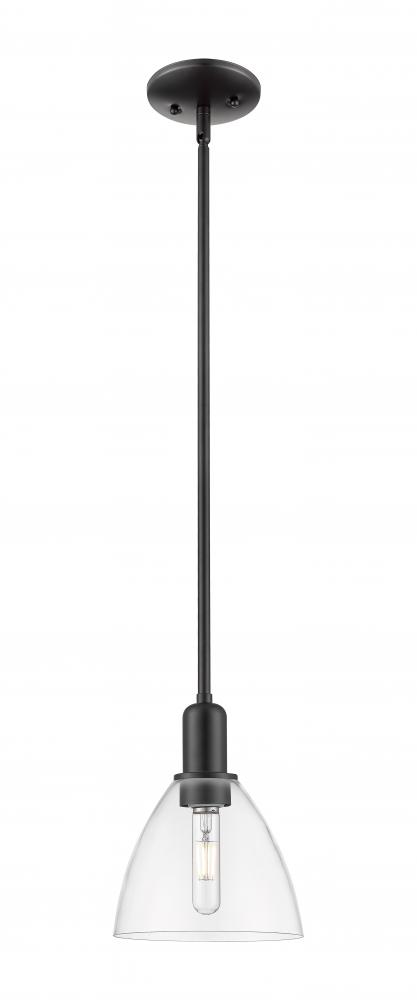 Bristol - 1 Light - 8 inch - Matte Black - Stem hung - Mini Pendant