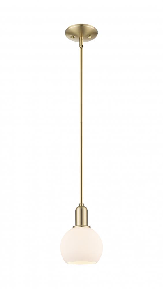 Athens - 1 Light - 6 inch - Champagne Bronze - Stem hung - Mini Pendant