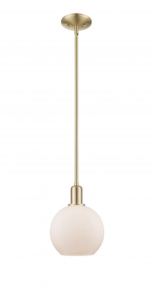 Athens - 1 Light - 8 inch - Champagne Bronze - Stem hung - Mini Pendant