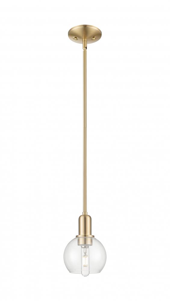 Athens - 1 Light - 6 inch - Champagne Bronze - Stem hung - Mini Pendant