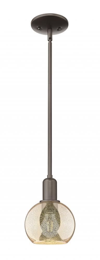 Athens - 1 Light - 6 inch - Oil Rubbed Bronze - Stem hung - Mini Pendant