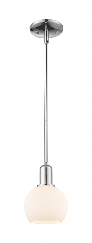 Athens - 1 Light - 6 inch - Polished Chrome - Stem hung - Mini Pendant