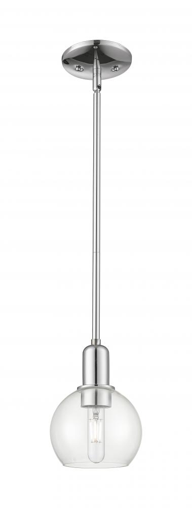 Athens - 1 Light - 6 inch - Polished Chrome - Stem hung - Mini Pendant