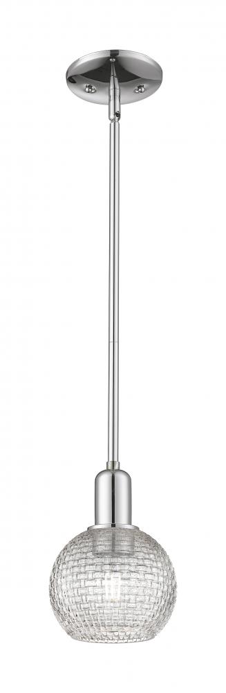 Athens - 1 Light - 6 inch - Polished Chrome - Stem hung - Mini Pendant