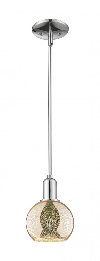Athens - 1 Light - 6 inch - Polished Chrome - Stem hung - Mini Pendant