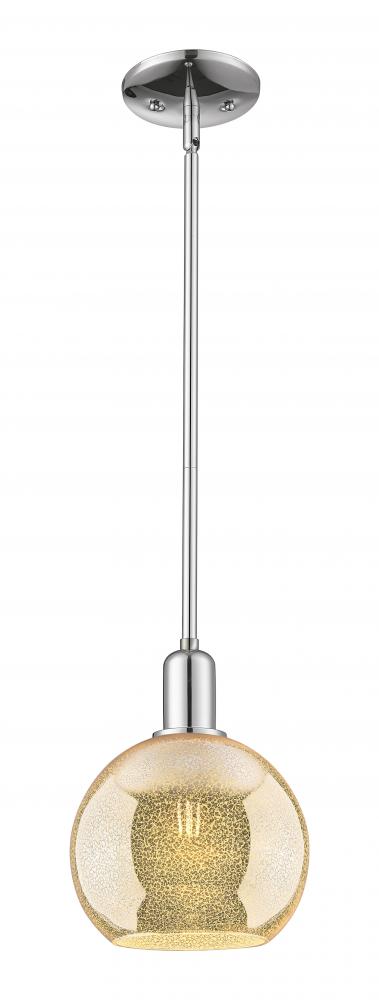 Athens - 1 Light - 8 inch - Polished Chrome - Stem hung - Mini Pendant