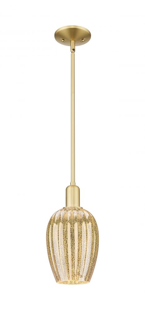 Preston - 1 Light - 6 inch - Satin Gold - Mini Pendant