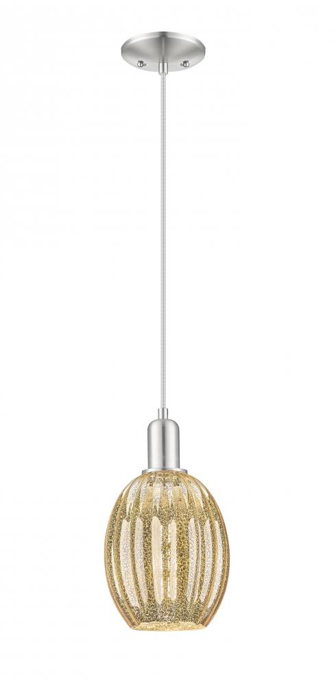 Preston - 1 Light - 6 inch - Brushed Satin Nickel - Mini Pendant