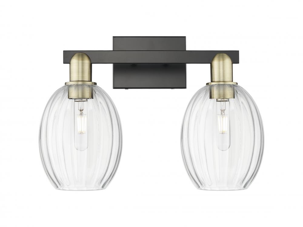 Preston - 2 Light - 16 inch - Black Antique Brass - Bath Vanity Light