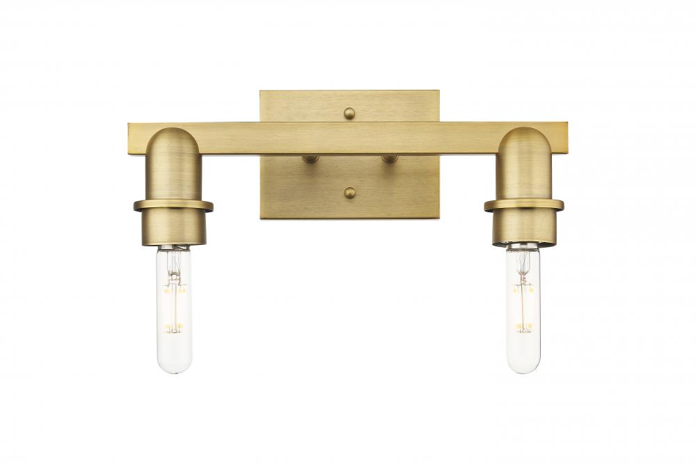 Arcadia - 2 Light - 11 inch - Brushed Brass - Bath Vanity Light