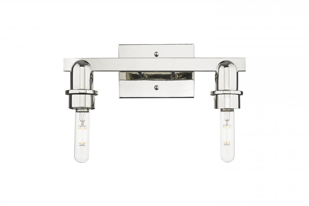 Arcadia - 2 Light - 11 inch - Brushed Polished Nickel - Bath Vanity Light