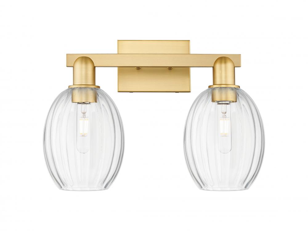 Preston - 2 Light - 16 inch - Satin Gold - Bath Vanity Light