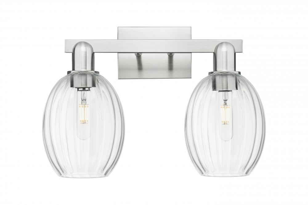 Preston - 2 Light - 16 inch - Brushed Satin Nickel - Bath Vanity Light