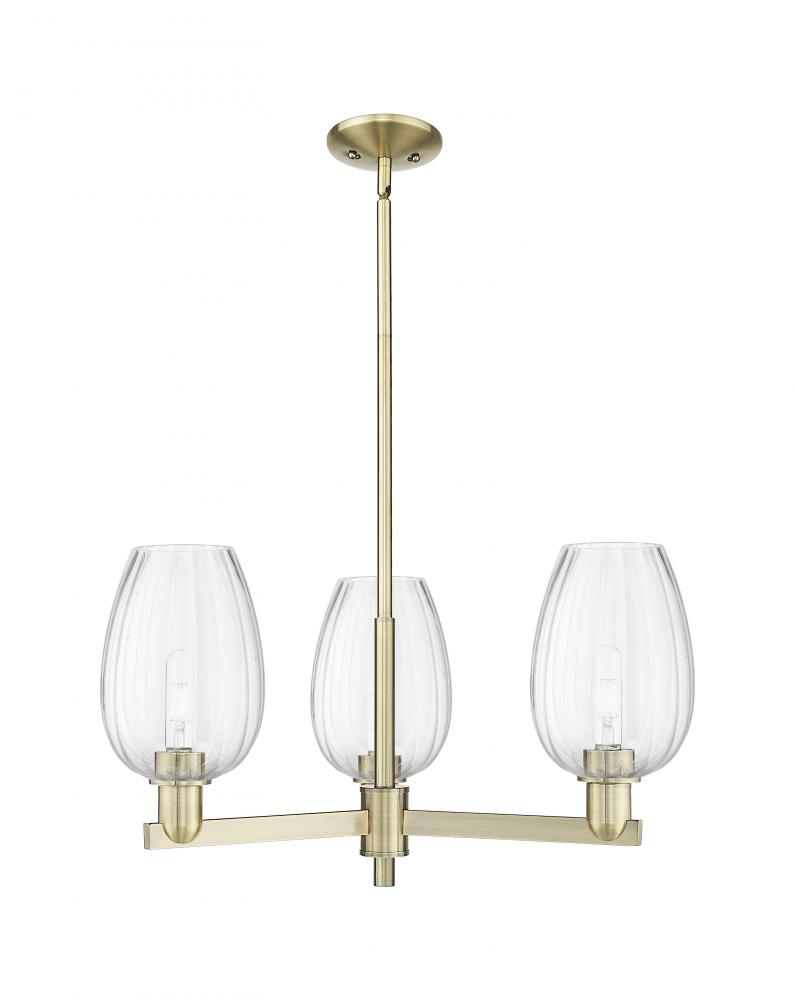 Preston - 3 Light - 18 inch - Antique Brass - Flush Mount