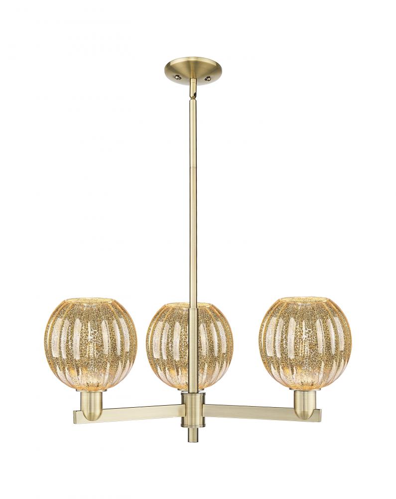 Preston - 3 Light - 18 inch - Antique Brass - Flush Mount