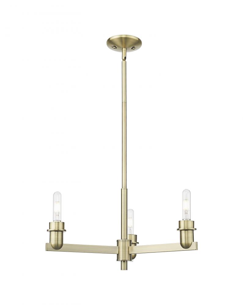 Arcadia - 3 Light - 22 inch - Satin Gold - Pendant
