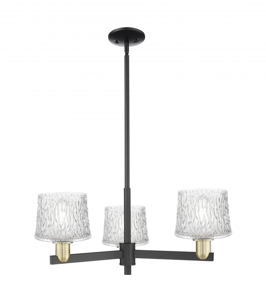 Niagara - 3 Light - 28 inch - Black Antique Brass - Stem hung - Flush Mount