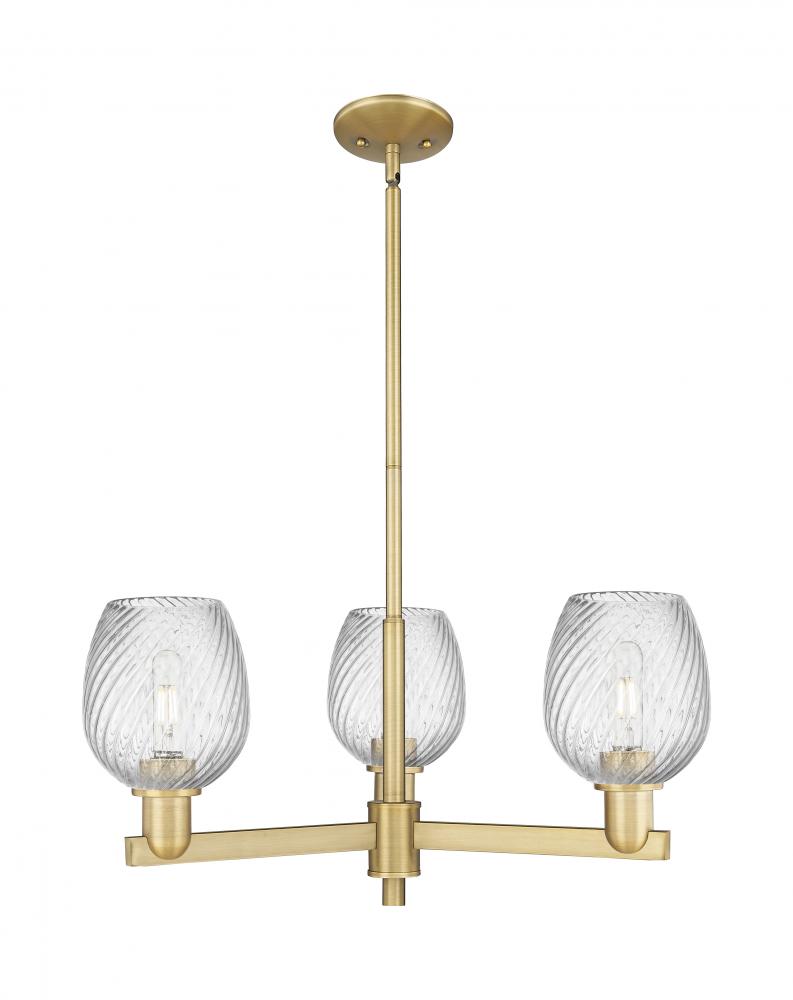 Salina - 3 Light - 28 inch - Polished Nickel - Stem hung - Flush Mount