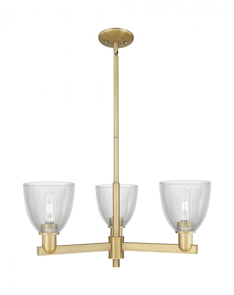 Castile - 3 Light - 28 inch - Brushed Brass - Stem hung - Flush Mount