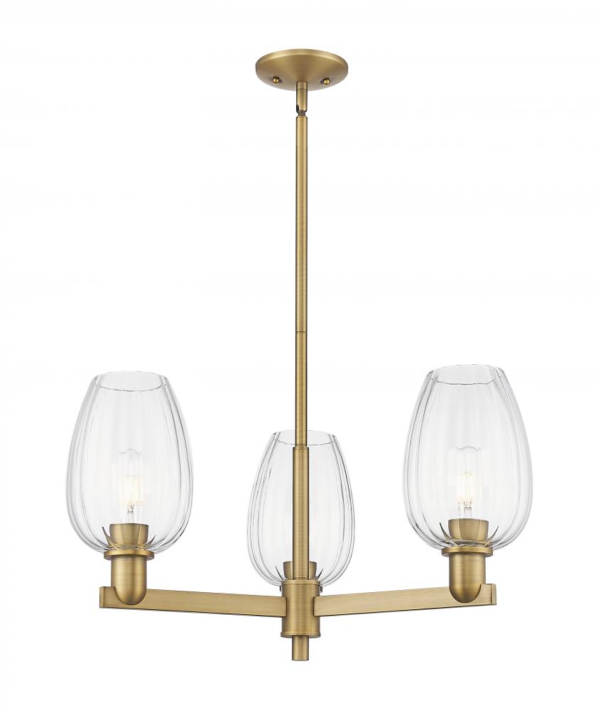 Preston - 3 Light - 18 inch - Brushed Brass - Flush Mount