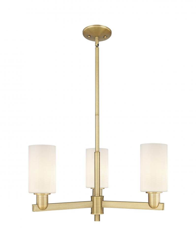 Clymer - 3 Light - 26 inch - Brushed Brass - Stem hung - Flush Mount