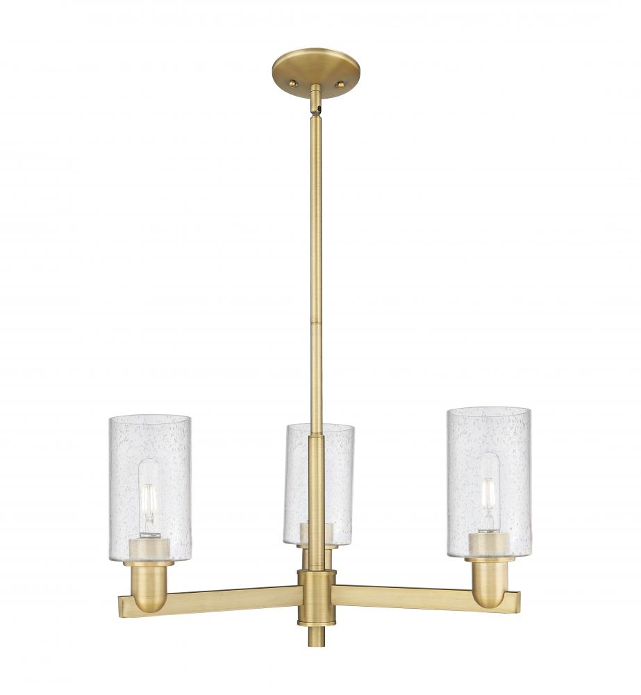 Clymer - 3 Light - 26 inch - Brushed Brass - Stem hung - Flush Mount