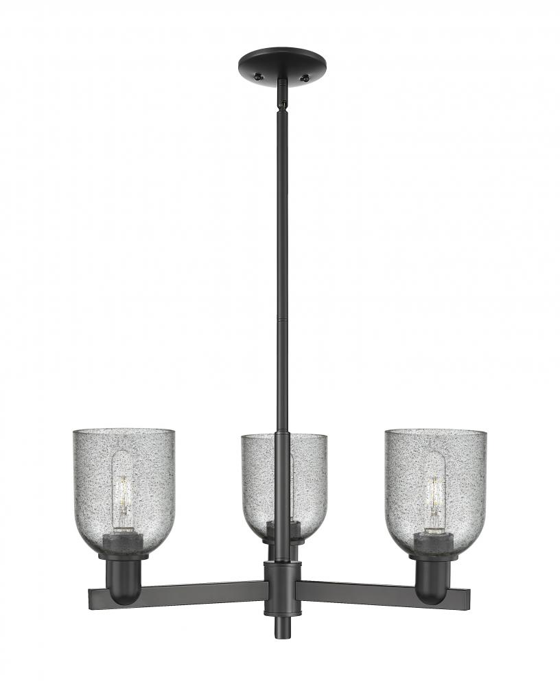 Caledonia - 3 Light - 27 inch - Matte Black - Stem hung - Flush Mount