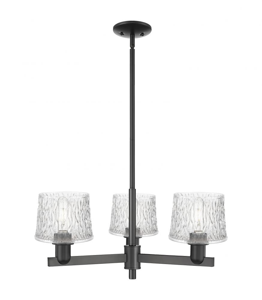 Niagara - 3 Light - 28 inch - Matte Black - Stem hung - Flush Mount