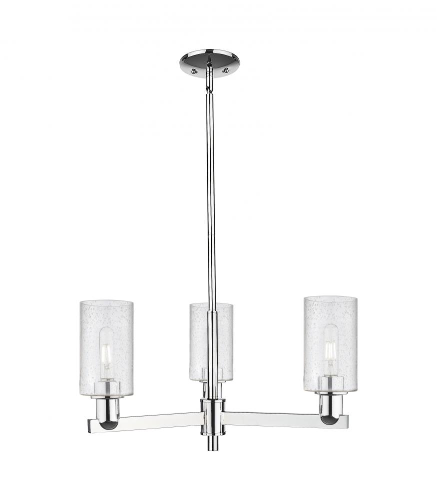 Clymer - 3 Light - 26 inch - Polished Chrome - Stem hung - Flush Mount