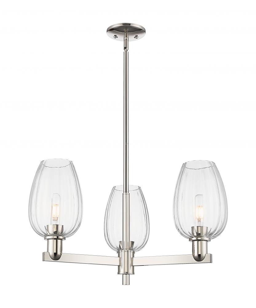 Preston - 3 Light - 18 inch - Polished Nickel - Flush Mount