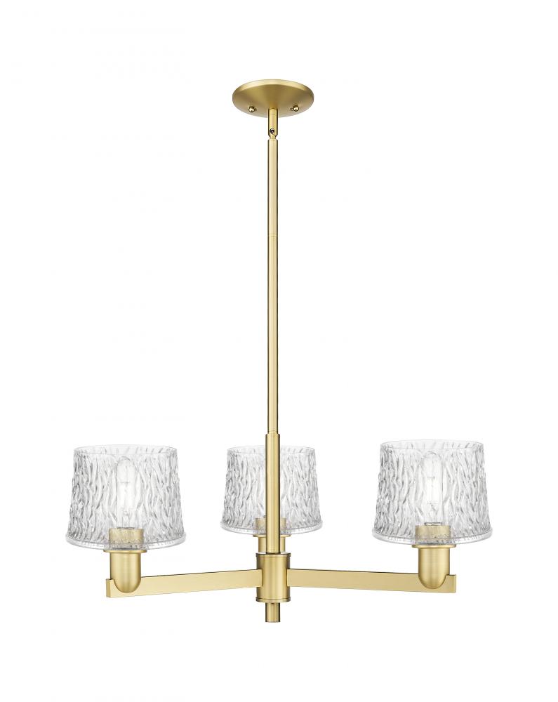 Niagara - 3 Light - 28 inch - Satin Gold - Stem hung - Flush Mount