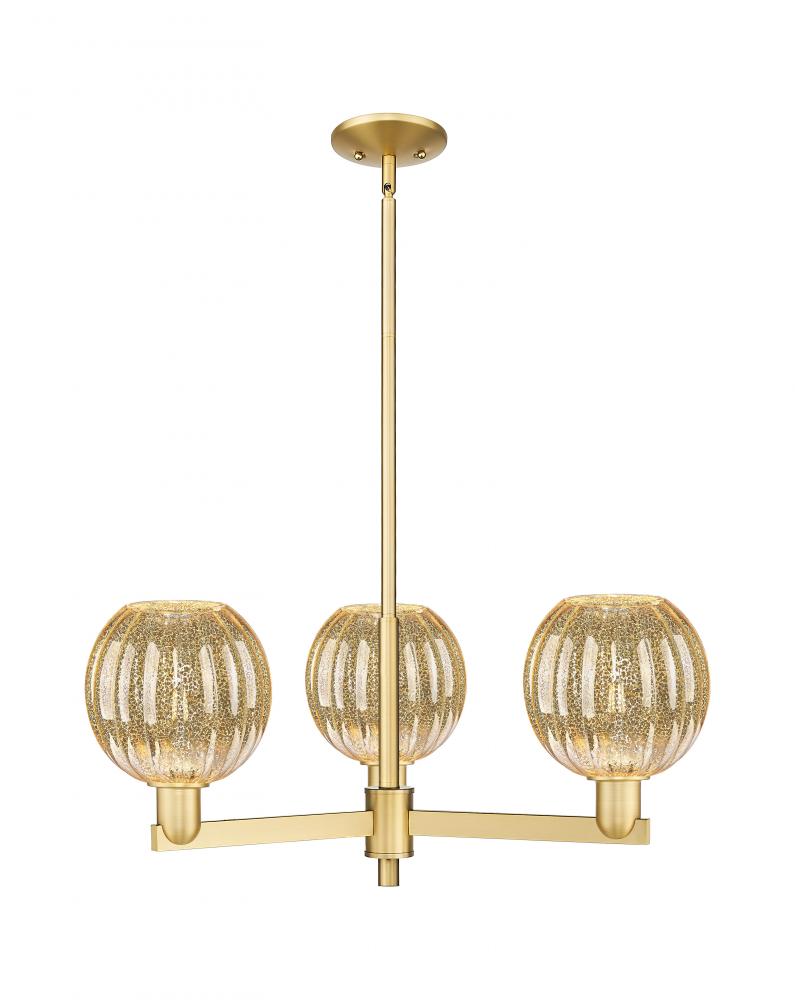 Preston - 3 Light - 18 inch - Satin Gold - Flush Mount