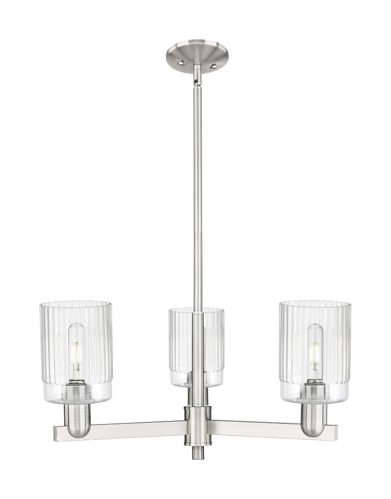 Hadley - 3 Light - 26 inch - Polished Nickel - Stem hung - Flush Mount