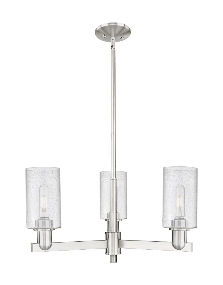 Clymer - 3 Light - 26 inch - Satin Nickel - Stem hung - Flush Mount