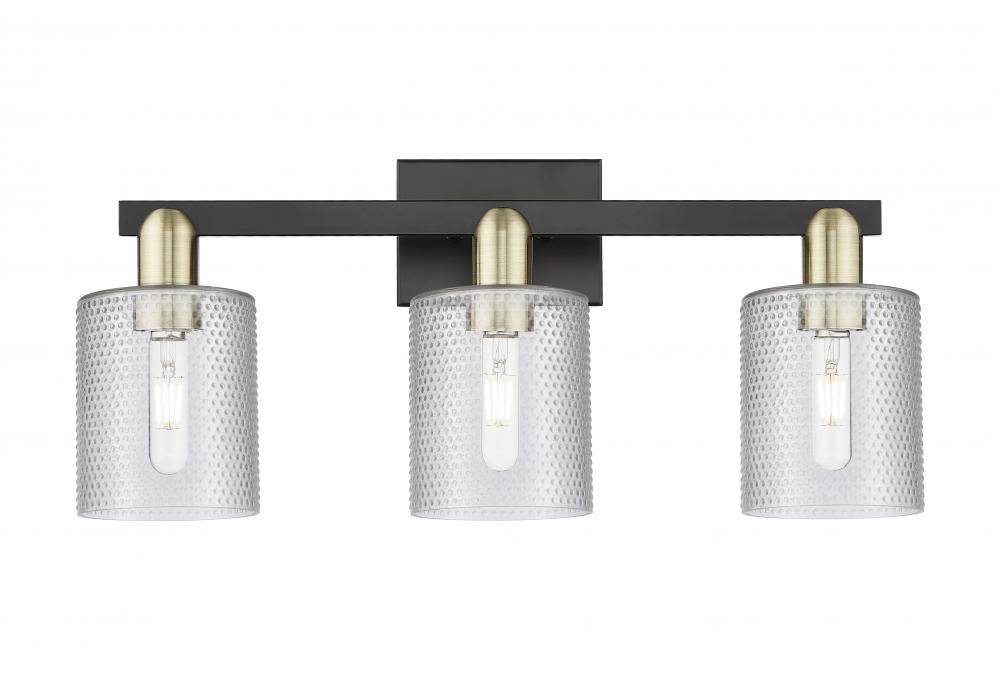 Cobbleskill - 3 Light - 24 inch - Black Antique Brass - Bath Vanity Light