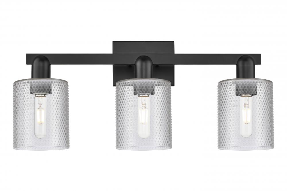 Cobbleskill - 3 Light - 24 inch - Matte Black - Bath Vanity Light