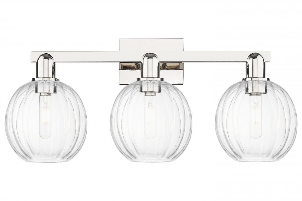 Preston - 3 Light - 26 inch - Polished Nickel - Bath Vanity Light