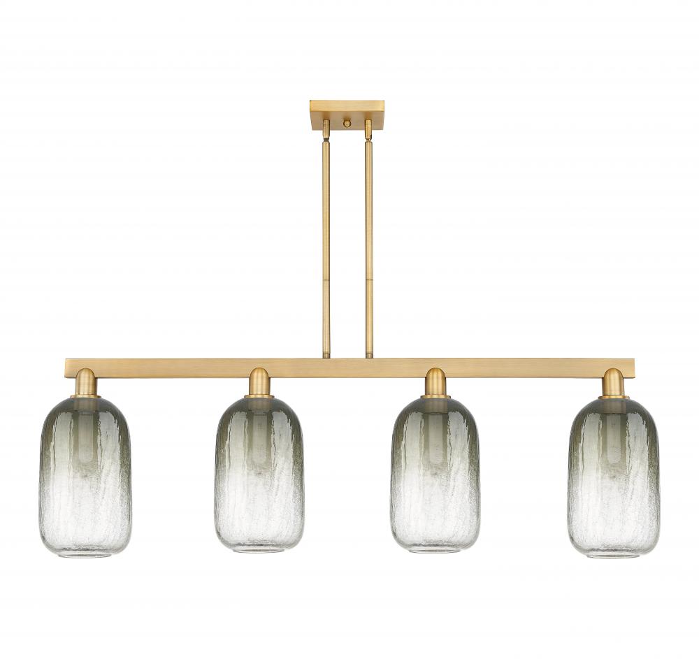 Brookhaven Cloche - 4 Light - 48 inch - Brushed Brass - Cord hung - Island Light