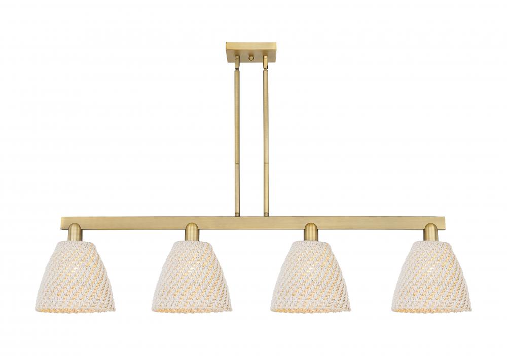 Bristol Natural - 4 Light - 52 inch - Black Antique Brass - Stem hung - Island Light