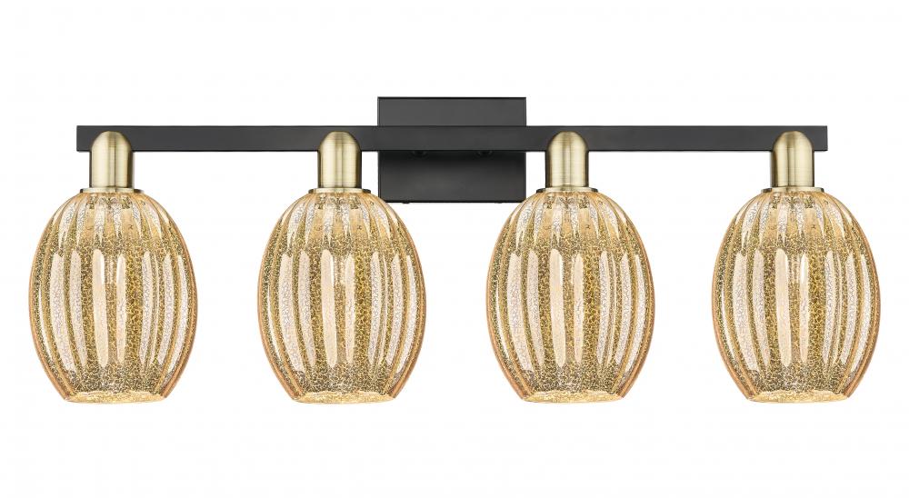 Preston - 4 Light - 36 inch - Black Antique Brass - Bath Vanity Light