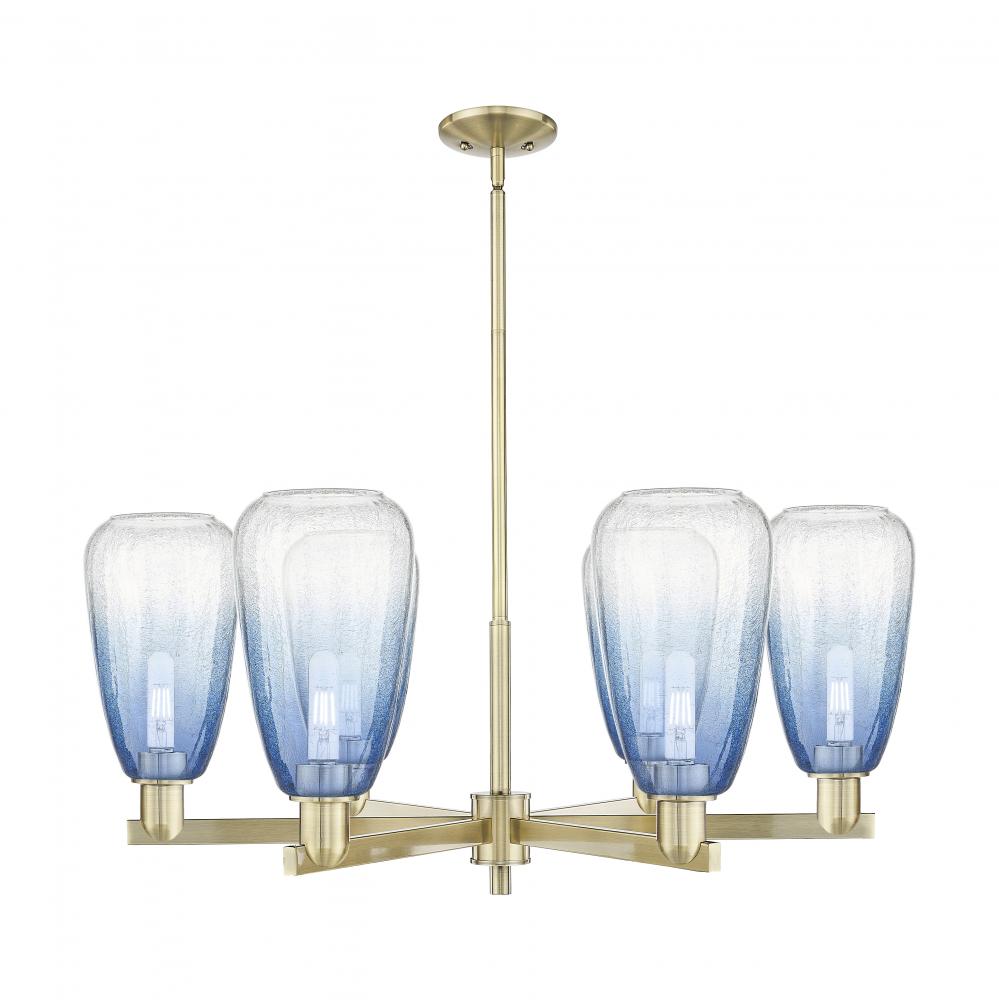 Brookhaven Almond - 6 Light - 24 inch - Satin Gold - Chandelier