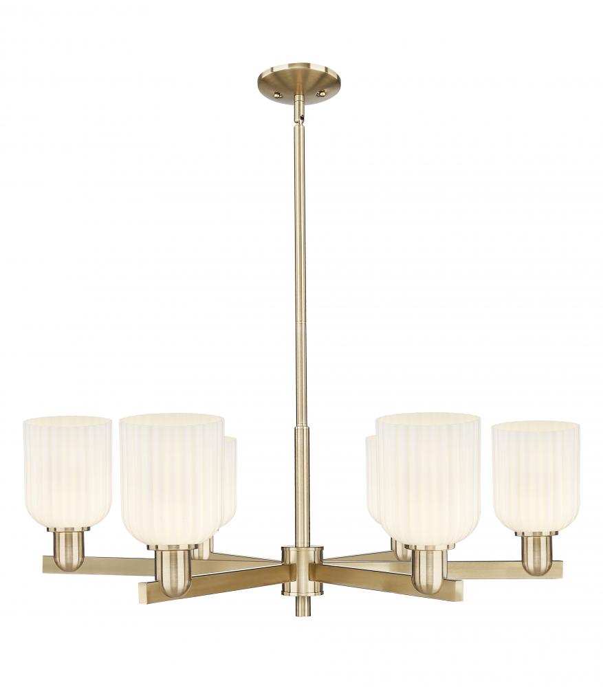 Bridal Veil - 6 Light - 24 inch - Champagne Bronze - Chandelier
