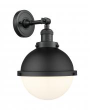 Innovations Lighting 203-BK-HFS-81-BK - Hampden - 1 Light - 9 inch - Matte Black - Adjustable Sconce